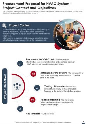 Procurement for hvac system proposal example document report doc pdf ppt