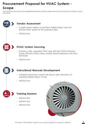 Procurement for hvac system proposal example document report doc pdf ppt