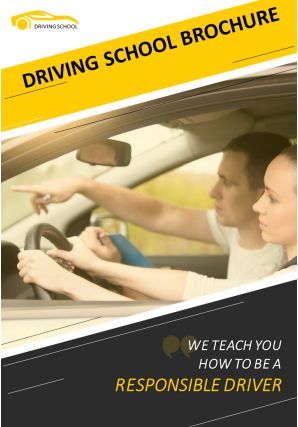 Professional driving school four page brochure template