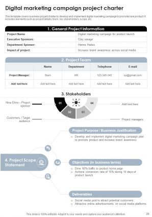 Project Charter Powerpoint Presentation Slides PM CD Visual