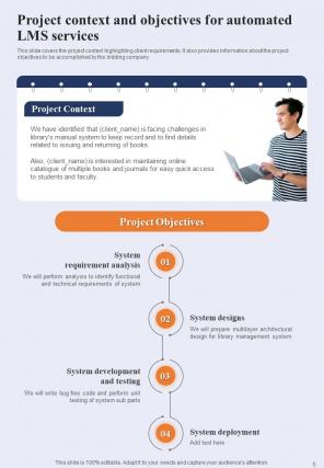 Proposal For Automated LMS Report Sample Example Document Visual Ideas