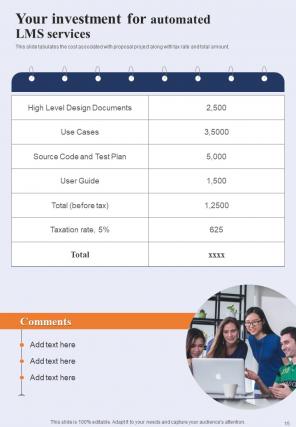 Proposal For Automated LMS Report Sample Example Document Engaging Ideas