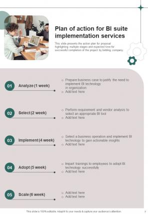 Proposal For BI Suite Implementation Report Sample Example Document Engaging Good