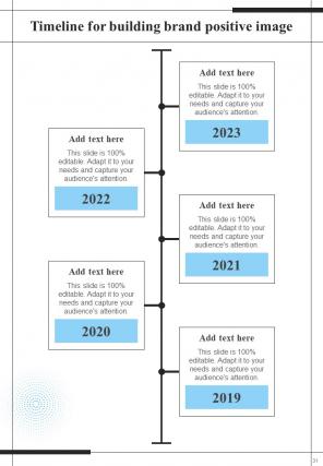 Proposal For Building Brand Positive Image Report Sample Example Document Engaging Colorful