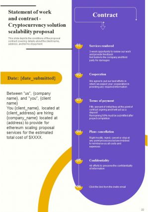 Proposal For Cryptocurrency Solution Scalability Report Sample Example Document Best Graphical