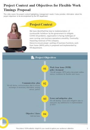 Proposal For Flexible Work Timings Report Sample Example Document Idea Impressive