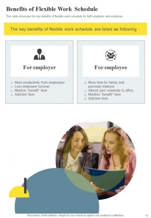 Proposal For Flexible Work Timings Report Sample Example Document Editable Impressive