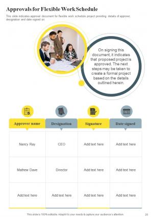 Proposal For Flexible Work Timings Report Sample Example Document Professional Impressive