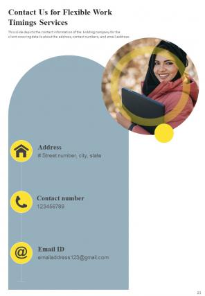 Proposal For Flexible Work Timings Report Sample Example Document Visual Impressive