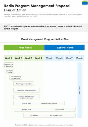 Radio program management proposal sample document report doc pdf ppt