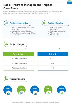 Radio program management proposal sample document report doc pdf ppt