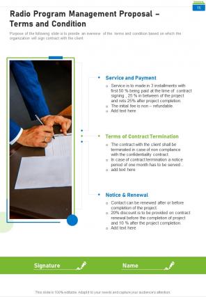 Radio program management proposal sample document report doc pdf ppt