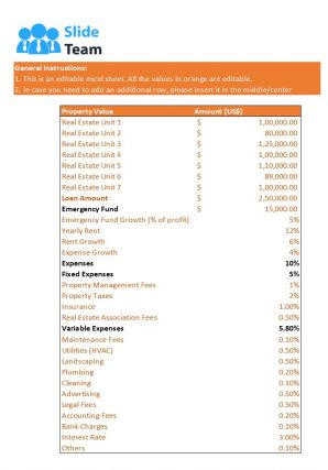 Real Estate Expense Sheet Excel Spreadsheet Worksheet Xlcsv XL Bundle V