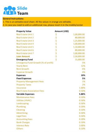 Real Estate Finance Planner Sheets Excel Spreadsheet Worksheet Xlcsv XL Bundle V