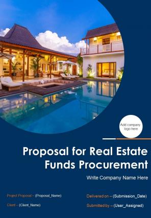 Real estate funds procurement proposal example document report doc pdf ppt