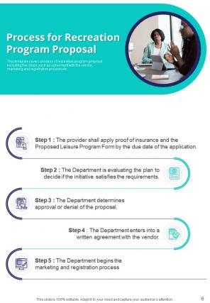 Recreation program proposal example document report doc pdf ppt