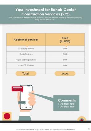 Rehab Center Construction Proposal Report Sample Example Document Aesthatic Engaging