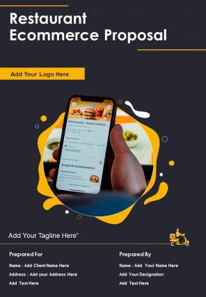 Restaurant Ecommerce Proposal Example Document Report Doc Pdf Ppt