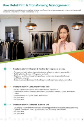 Retail Company Annual Report Pdf Doc Ppt Document Report Template