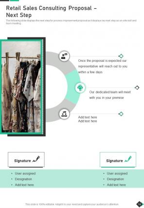 Retail sales consulting proposal sample document report doc pdf ppt