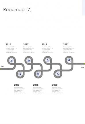 Roadmap Marketing Strategy Proposal One Pager Sample Example Document