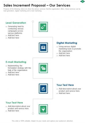 Sales increment proposal example document report doc pdf ppt