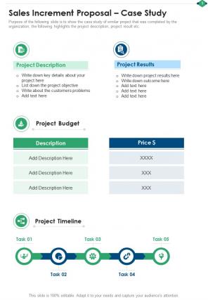 Sales increment proposal example document report doc pdf ppt