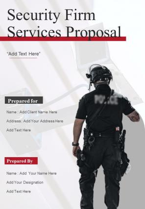 Security Firm Services Proposal Report Sample Example Document