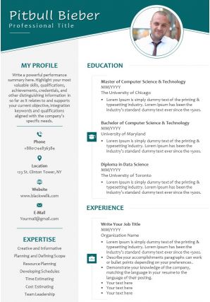 Self introduction sample cv for job search