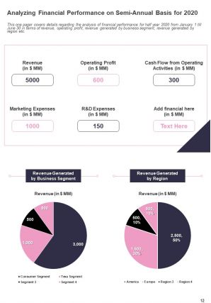 Semi annual progress report for firm in cosmetics industry pdf doc ppt document report template