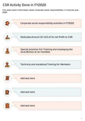 Simple annual report sample for sole proprietorship pdf doc ppt document report template