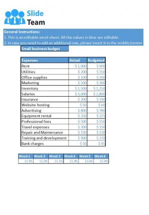 Small Business Budget Excel Spreadsheet Worksheet Xlcsv Xl Bundle Template Researched