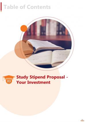 Study stipend proposal example document report doc pdf ppt