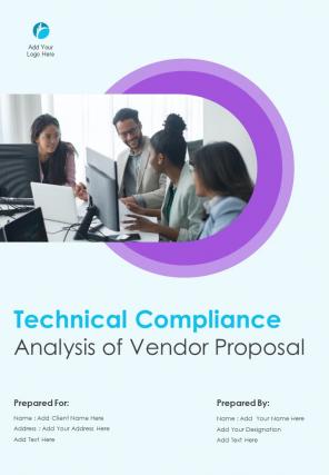 Technical compliance analysis of vendor proposal sample document report doc pdf ppt