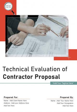 Technical evaluation of contractor proposal example document report doc pdf ppt