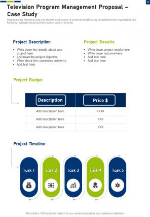 Television program management proposal sample document report doc pdf ppt