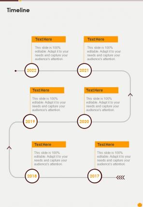 Timeline Product Design Proposal One Pager Sample Example Document