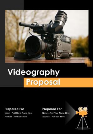 Videography Proposal Sample Document Report Doc Pdf Ppt