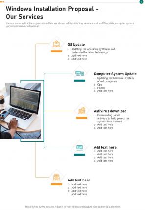 Windows installation proposal example document report doc pdf ppt