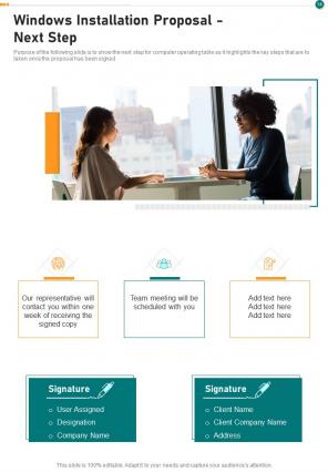 Windows installation proposal example document report doc pdf ppt