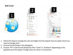 0115 3d globe with pin and tags for data representation powerpoint template