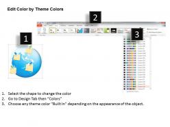 0115 3d globe with pin and tags for data representation powerpoint template