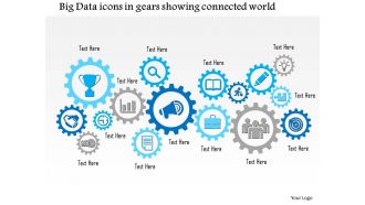 0115 big data icons in gears showing connected world ppt slide