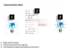 0115 bulb with globe design for text representation powerpoint template