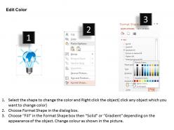 0115 bulb with globe design for text representation powerpoint template