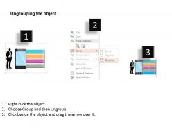 0115 four staged text boxes and mobile and 3d man powerpoint template