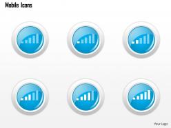 0115 mobile icons showing wireless signal strength ppt slide