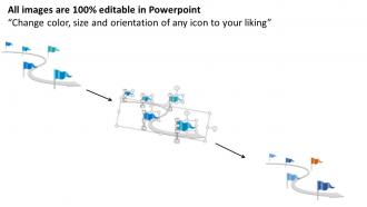 0115 roadmap timeline with five flags powerpoint template