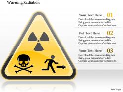 0115 warning radiation nuclear symbol showing skull and exit sign ppt slide