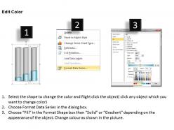 0414 3 staged cylinder column chart powerpoint graph